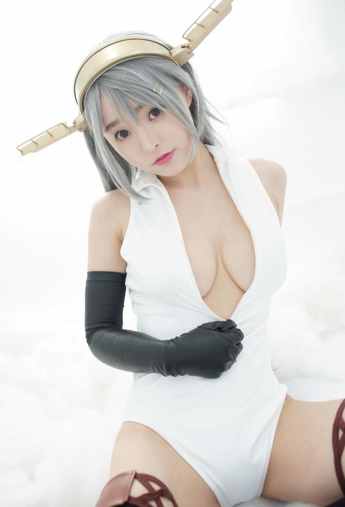 舰娘cosplay柳侑绮大胆开胸泳衣版